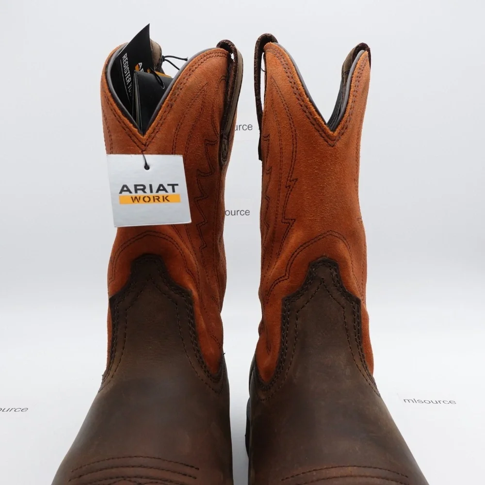 NEW Size 12 WIDE 2E Men's Ariat GroundBreaker Steel Toe Work Western Boots